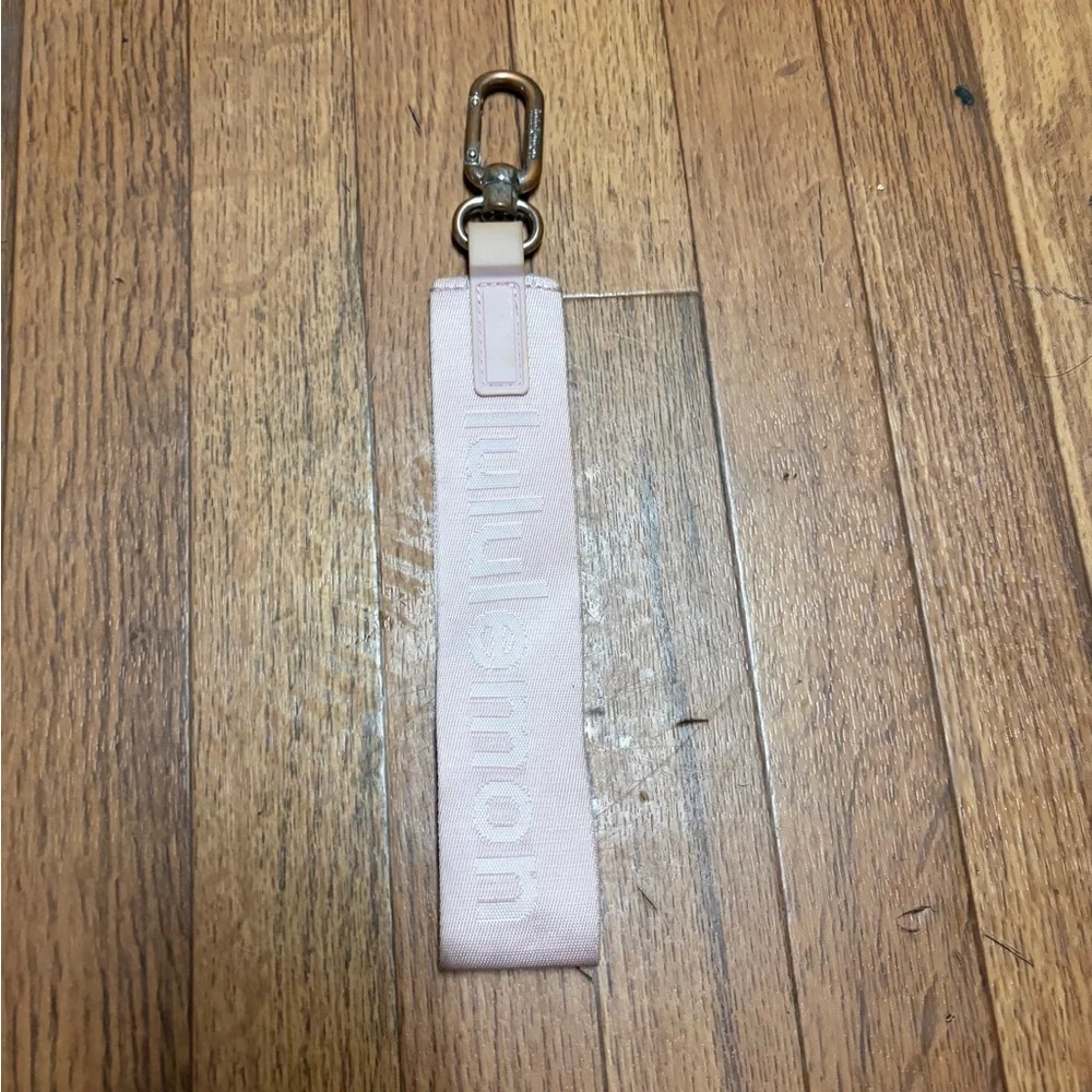 lululemon athletica Pink Key Strap with Silver Clip